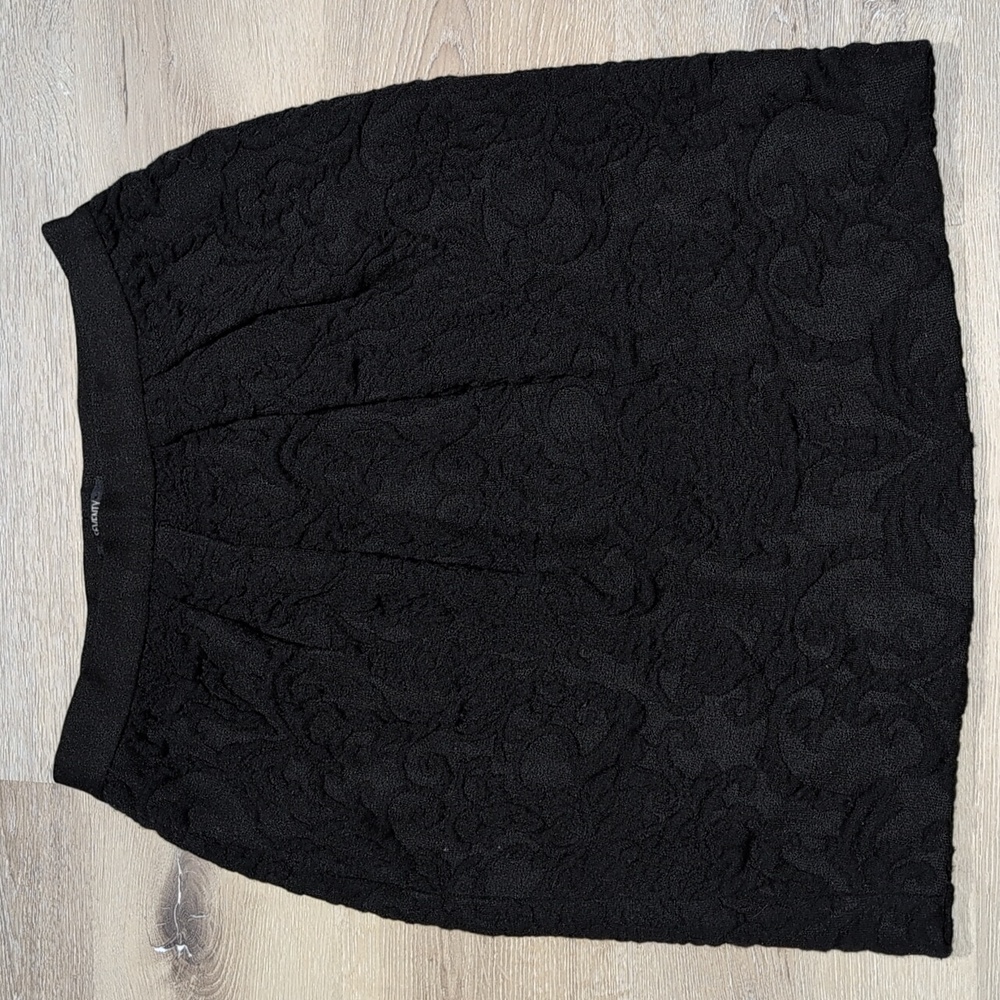 SEVENTY Sergio Tegon Black Embossed pencil Skirt size 44 (Small)